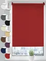 Produktbild: Verdunklungsrollo Seitenzugrollo, Sonello, verdunkelnd, einfach Montage ohne Bohren, freihängend, Klemmfix, 30cm x 100cm Rot Verdunkelungsrollo, Rollos für Fenster, Sonnenschutz