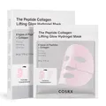 Produktbild: COSRX Pink Peptide Collagen Lifting Glow Hydrogel Gesichtsmasken Hautpflege 3 Stück, Kollagen Gesichtsmaske, Reise-Essentials, Overnight Gesichtsmaske für straffende Pflege, Korean Skincare