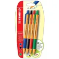 Produktbild: Druck-Kugelschreiber - STABILO pointball - 4er Pack - blau, schwarz, rot, grün