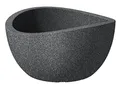 Produktbild: Scheurich Wave Globe Bowl, runde Pflanzschale aus Kunststoff, Schwarz-Granit, 40 cm Durchmesser, 21 cm hoch, 12 l Vol.