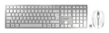 Produktbild: CHERRY DW 9100 SLIM Tastatur Maus enthalten Universal RF Wireless + Bluetooth QWERTZ Deutsch Silber