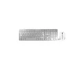 Produktbild: CHERRY DW 9100 SLIM silber/weiß Maus-Tastatur-Set (Wireless + Bluetooth, QWERTZ Deutsch, wiederaufladbar)