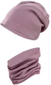 Produktbild: TupTam Mütze und Schal Kinder Set – Weiches Schal Mütze Set Kinder für Herbst und Winter, Farbe: Flieder, Größe: 56-62
