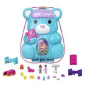 Produktbild: Polly Pocket HGC39 - Teddy Bär Handtaschen-Spielset, Ãœbernachtungsthema Mit 2 Micro Puppen Und 16 Accessoires, Tolles Spielzeug Geschenk Ab 4 Jahren
