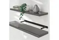 Produktbild: Casaria Wandboard, Grau Hängeregal mit Halterung 15kg Tragkraft Küche Hochglanz 90cm