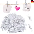 Produktbild: 100 Stück Durchsichtige Klammern Kleine Klammern Plastik Fotoklammern Mini