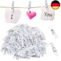 Produktbild: 100 Stück  Durchsichtige Klammern Kleine Klammern Plastik Fotoklammern Mini D