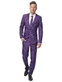 Produktbild: Suitmeister Herren Men Suit Business-Anzug Hosen-Set,Violett Tiger,XXL