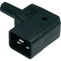 Produktbild: Kaiser 745/sw/c Kaltgeräte-steckverbinder 745 Stecker, Gewinkelt Gesamtpolzahl: 2 + Pe 16 A Schwarz