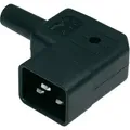 Produktbild: Kaiser 745/sw/c Kaltgeräte-steckverbinder 745 Stecker, Gewinkelt Gesamtpolzahl: 2 + Pe 16 A Schwarz
