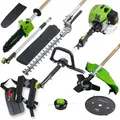 Produktbild: BullPower MF-5206 Multitool 5in1 Heckenschere Motorsäge Motorsense Benzin Rasentrimmer Freischneider Astsäge Hochentaster Oberklasse inklusive 90...