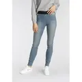 Produktbild: Skinny-fit-Jeans ARIZONA, Damen, Gr. 48, N-Gr, blau (blau used), Jeans, Obermaterial: 75% Baumwolle, 24% Polyester, 1% Elasthan, Basic, eng lang, Jeans, extra-enger Schnitt, komfortable Leibhöhe, Used-Look-Waschung