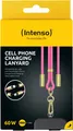 Produktbild: Intenso Charging Lanyard Handykette als Ladekabel Datenkabel bis 1,65m neon pink