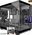 Produktbild: MUSETEX PC Gehäuse ATX, 3 Non-LED Lüfter vorinstalliert Gaming PC Gehäuse, 270°