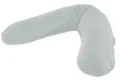 Produktbild: Theraline Das Original Schwangerschaftskissen & Stillkissen 190cm – Seitenschläferkissen Stillkissen Mikroperlen – inkl Stillkissenbezug Grau Bambus Kollektion