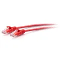 Produktbild: C2G 3 m Cat6a ungeschirmtes (UTP) flaches Ethernet Patchkabel mit Rastnasenschutz – rot