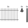 Produktbild: Alberts Zierzaun - Komplettset Chaussee, Höhe 100 cm, Länge 10 m, anthrazit, zum Aufschrauben - Dunkelgrau