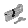 Produktbild: Yale Europrofil Zylinder 1000 PLUS Serie Doppelzylinder mit Drehknauf 30/30mm Nickel matt mit 4 Schlüsseln für Wohnungstüren mit komfortabler Bedienung