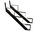 Produktbild: SRM Design Außentreppe Treppenrahmen 3 stufig Stahl-Treppe Schwarz Geschosshöhe 53cm