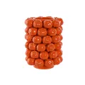 Produktbild: Vase Home ESPRIT Orange aus Keramik Steingut Tropical 25 x 25 x 30 cm