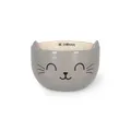 Produktbild: Legami - Steingut Müslitasse Guten Morgen Thema Kitty, Frühstücksbecher, Mikrowellengeeignet, Spülmaschinenfest, Fassungsvermögen bis zu 400 ml, 12 x 9 cm, Grau
