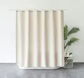 Produktbild: M&W DAS DESIGN Duschvorhang Shower curtains Anti schimmel Waschbar Mit gewicht Schwer Leinen beige Breite 200 cm