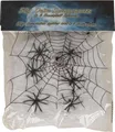 Produktbild: Mel-O-Design 1681 Halloween Deko-Spinnennetz ca. 50 g mit 6 Spinnen
