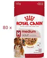 Produktbild: 80 x 140 g Royal Canin Medium Adult in Soße (€ 11,90/kg) Nassfutter für Hunde