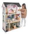 Produktbild: small Foot Puppenhaus Traumvilla XL aus Holz, 3 Etagen mit Aufzug, mit umfangreichem Zubehör, für Modepuppen bis 30 cm, 1:6 Maßstab, 12730
