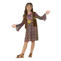 Produktbild: Flower Power Kleid Hippie Kleid Mädchen Blumenmädchen Outfit Kostüm M 7-9 Jahre