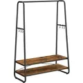 Produktbild: Vasagle Kleiderständer mit 2 Regalen 45 cm x 100 cm x 160 cm Braun-Schwarz