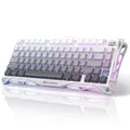Produktbild: GravaStar Mercury K1 75% Mechanische Gaming-Tastatur, Exoskelett-Design Aus Aluminiumlegierung, Benutzerdefinierte Tastatur mit Hot-Swap-Sockel, Linearschalter, RGB Hintergrundbeleuchtung & Rahmen