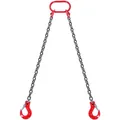 Produktbild: VEVOR 2-Strang Kettengehänge, 1,5 m Krankette mit Haken, G80 Forstkette, 2993 kg Anschlagketten für Motorzüge, G80 Motorhebekette Ø 8 mm Chokerkette Gabelkopfhaken, Hohe Festigkeit Krangehänge