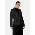 Produktbild: comma Jackenblazer Indoor-Blazer Karierte Blazer aus Bouclé-Jersey schwarz 46 EU