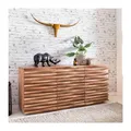 Produktbild: FineBuy Massivholz Sideboard 160 Akazie Natur Kommode mit 2 Türen & 3 Schubladen Design Front