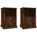 Produktbild: vidaXL Nachttische 2 Stk. Räuchereiche 43x36x60 cm