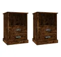 Produktbild: vidaXL Nachtkommode, Nachttische 2 Stk. Räuchereiche 43x36x60 cm