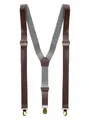 Produktbild: Hosenträger Lederoptik - Mit Metall-Clips und Schnallen zur variablen