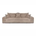 Produktbild: Cord Schlafsofa 3-Sitzer 265 x 105 cm Braun mit Schlaffunktion und Bettkasten – Cordo