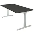 Produktbild: Kerkmann Form 2 Schreibtisch Rechteckig Anthrazit T-Fuß 1.600 (B) x 800 (T) x 820 (H) mm