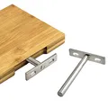Produktbild: 5 Paar schwebende Regalhalterungen für Wandboard, Schweberegalunsichtbar | Holzregalhalter 3-Zoll - Regalträger unsichtbar für Hängeregal Bücherregal | 76mm Tablarträger verdeckt - T-Regalhalterung