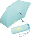 Produktbild: HAPPY RAIN Taschenregenschirm UV-Protect UV50 Ultra Mini Flat mit Sonnenschutz, winzig klein für unterwegs - schützt vor Sonne und Regen