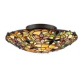 Produktbild: Elstead LIGHTING Deckenleuchte, Leuchtmittel nicht inklusive, Deckenleuchte Lampe Wohnzimmerleuchte Tiffany-Glas Metall Bronze 2