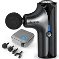Produktbild: RENPHO Massagepistole, Mini Massage Gun, Tiefengewebe Percussion Muskel Massage Pistole mit 4 Köpfen und 5 Modi, tragbare Größe, lange Lebensdauer der Batterie, Geschenk für Mann, Frauen - Schwarz