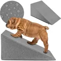 Produktbild: Domarex Hundetreppe 65x30x40cm, wasserdicht, Anti-Rutsch, waschbar,stabil für kleine & mittelgroße Hunde, Hellgrau - Hellgrau