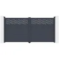 Produktbild: Vente-Unique Flügeltor, Anthrazit, Metall, Uni, Rechteckig, 350x176 cm, Gartenzubehör