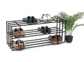 Produktbild: DanDiBo Schuhregal Metall Schwarz 3 Ebenen 96552 Schuhablage Schuhständer Modern Stabil Massiv Schuhschrank Ablage