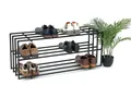 Produktbild: DanDiBo Schuhregal Metall Schwarz 3 Ebenen Schuhablage Schuhschrank Modern