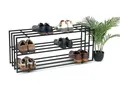 Produktbild: Schuhregal Metall Schwarz 3 Ebenen 96552 Schuhablage Schuhständer Modern Stabil