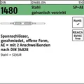 Produktbild: Spannschloss DIN 1480 offen 2Anschweißenden SP-AE M10 Stahl galv.verz. 1St.